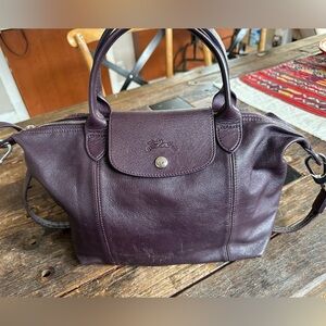 Longchamp Le Pliage leather handbag medium